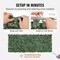 Green Silk Artificial Ivy Fence Panels with Plastic Frame Backing